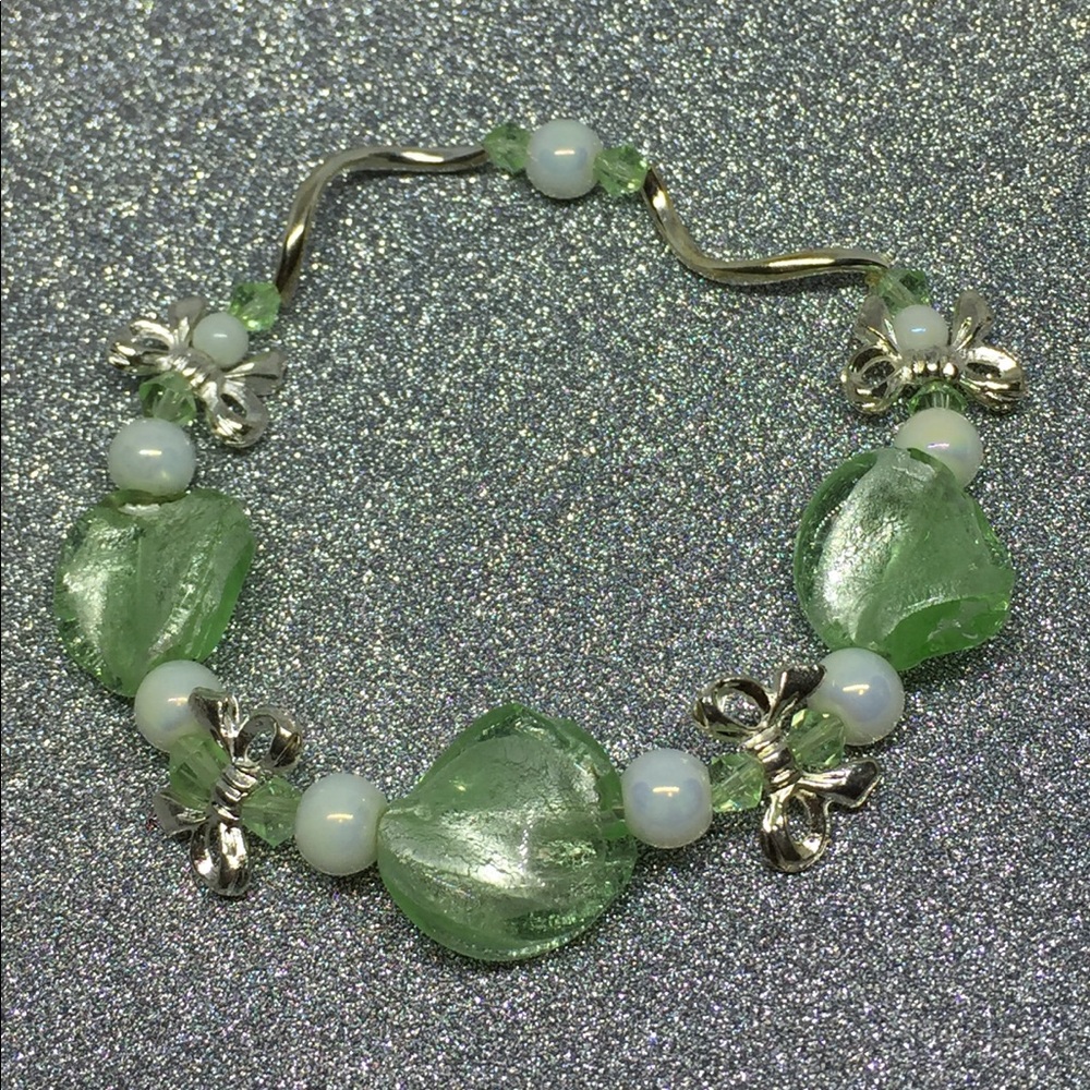 Green handmade bracelet